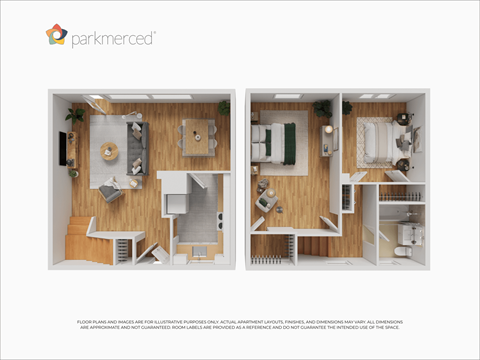 Floor plan for 2 beds, 1 bath, 1094 sqft
